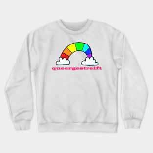 queer striped - funny rainbow Crewneck Sweatshirt